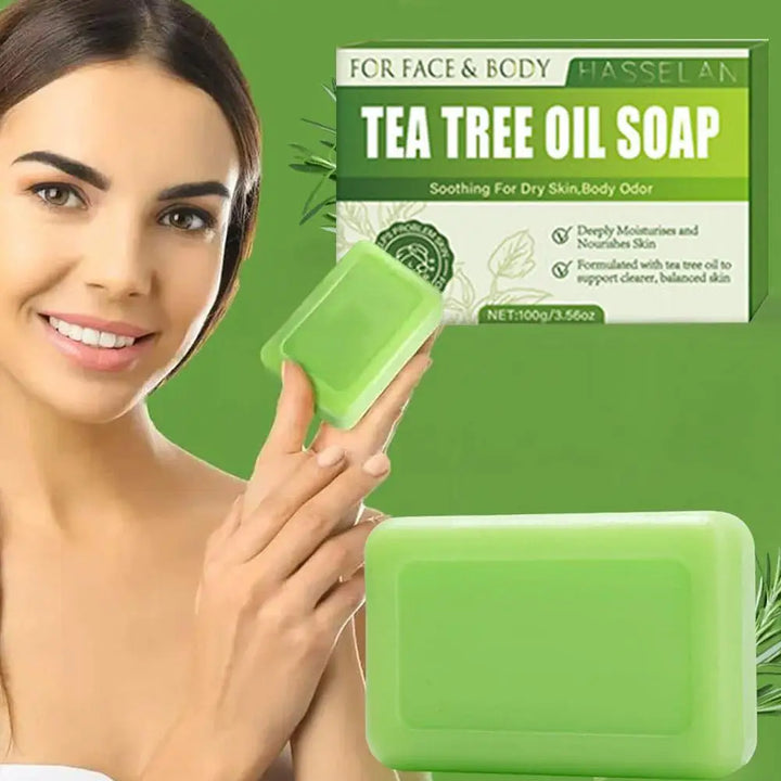 Tea Tree Soap for Acne &amp; Oily Skin | Natural Face &amp; Body Cleanser – Calivra Glow